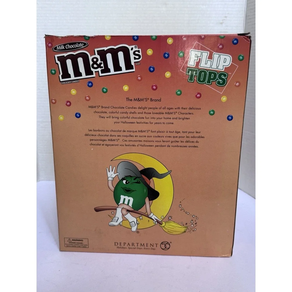 **EXTREMELY RARE!** VTG‎ DEPARTMENT 56 BRAND NEW SEAL M&M's Green Witch Flip Top